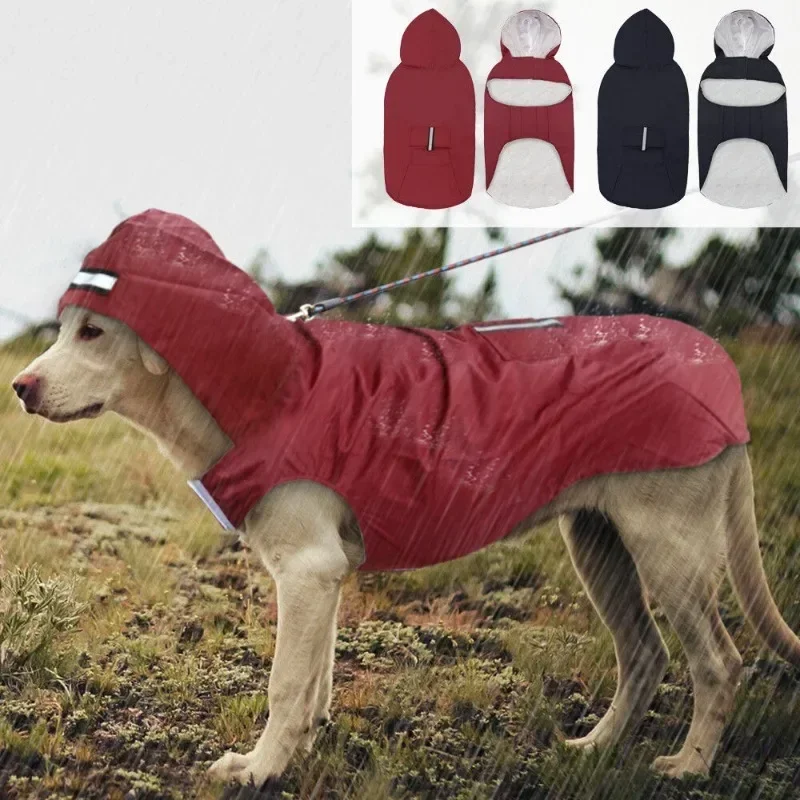 Dog Raincoat - Водонепроницаемая куртка с капюшоном для средних