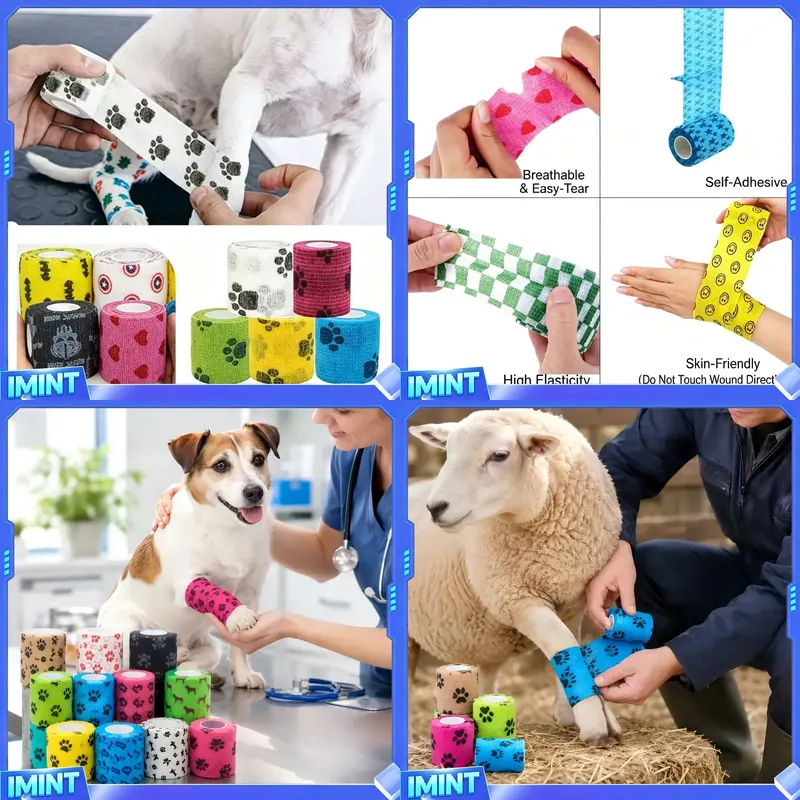 Pet Supplies First - Самоклеящийся дышащий когезивный бинт с индивидуальным