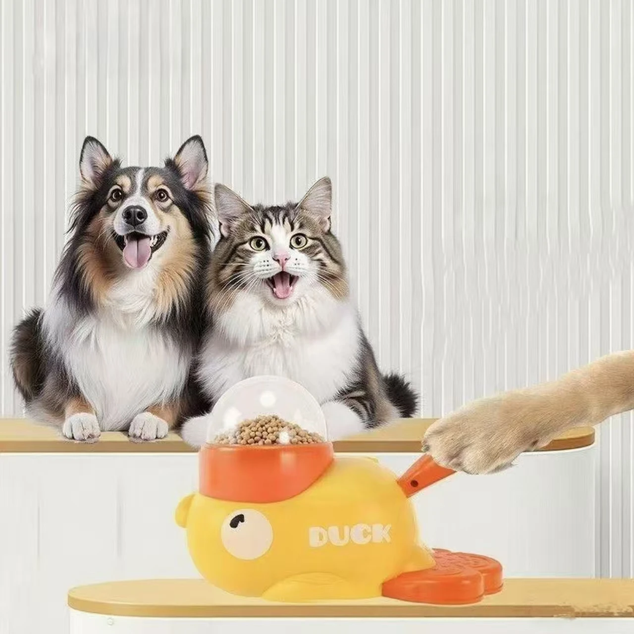 Dog Treat Puzzle Toy - Желтая интерактивная игрушка-диспенсер для лакомств в