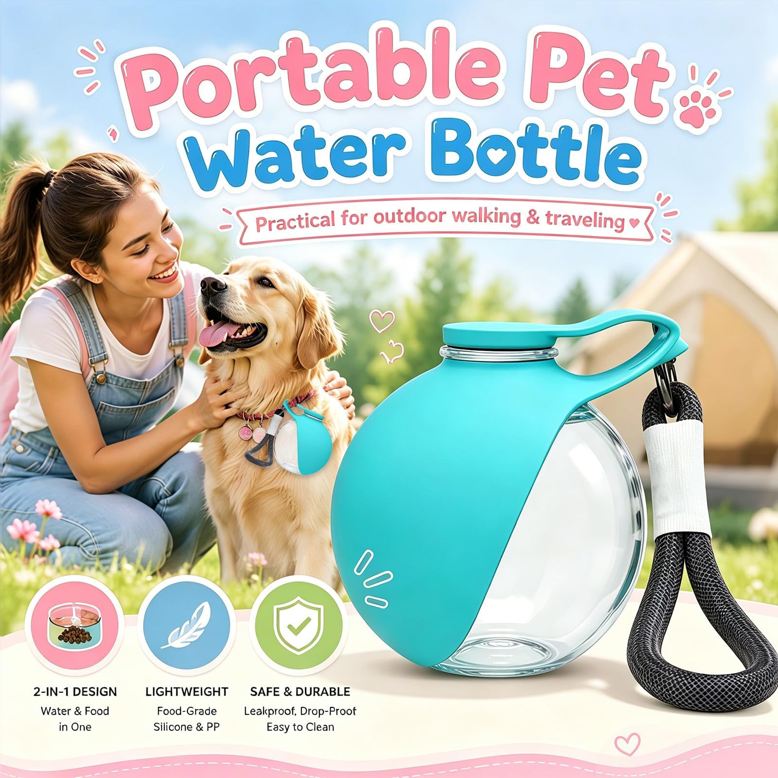 Pet Supplies Dropshipping - Новая портативная бутылка для воды для