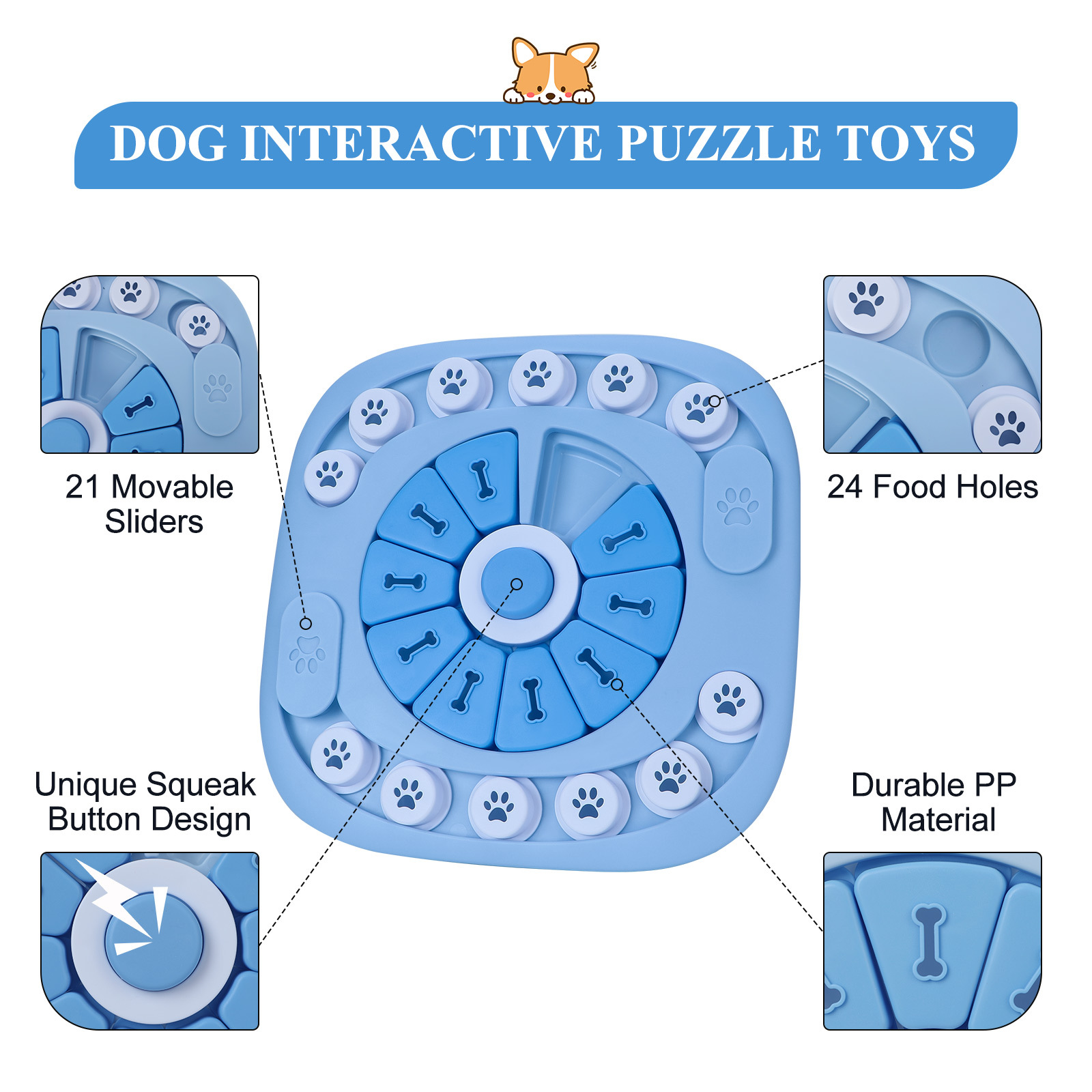 Игрушки-головоломки для собак, – обзор и цена Dog Treat Puzzle Toy