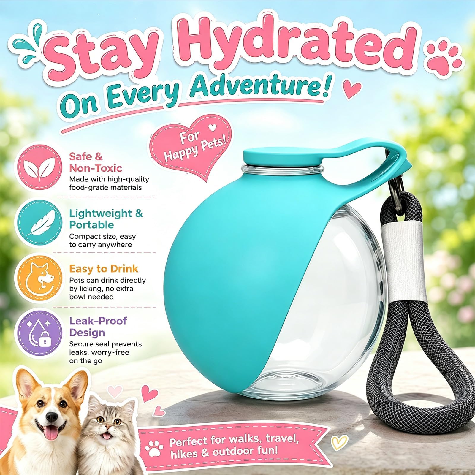 Новая портативная бутылка для  – обзор и цена Pet Supplies Dropshipping