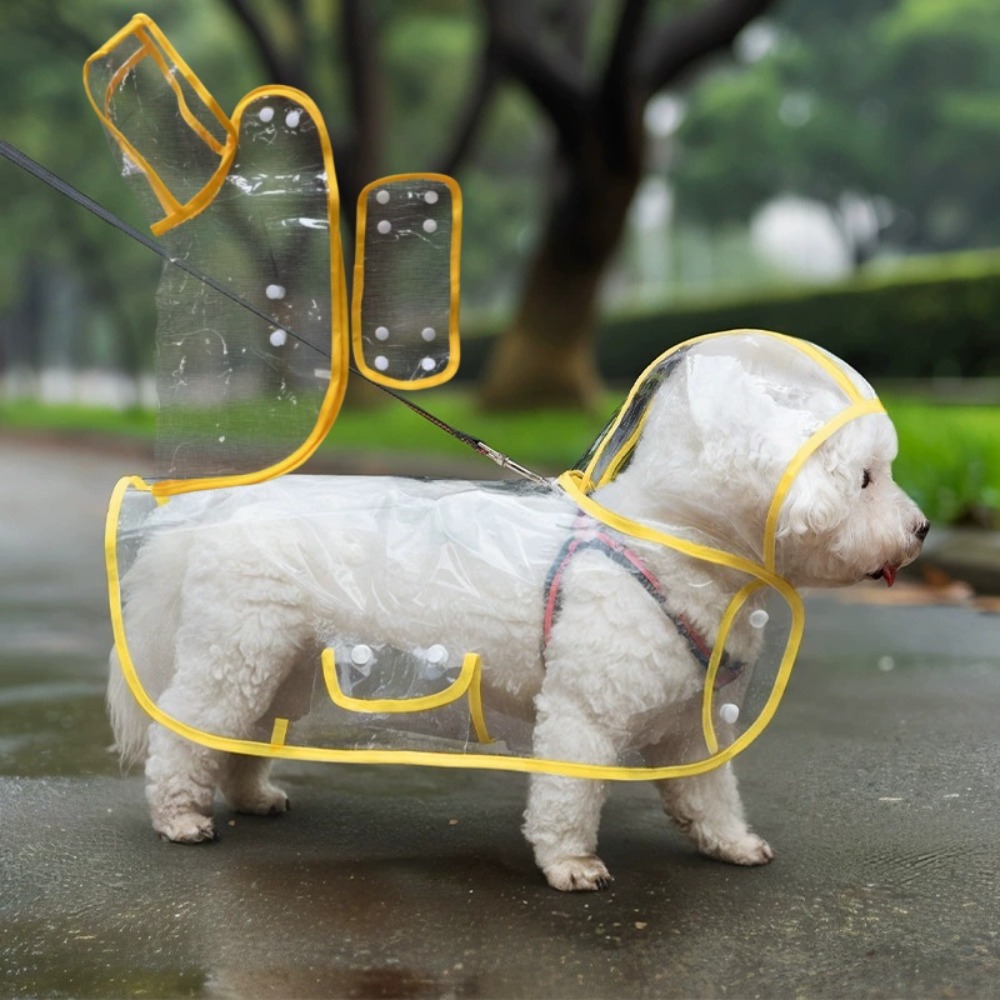 Прозрачный дождевик для собак, – обзор и цена Dog Raincoat