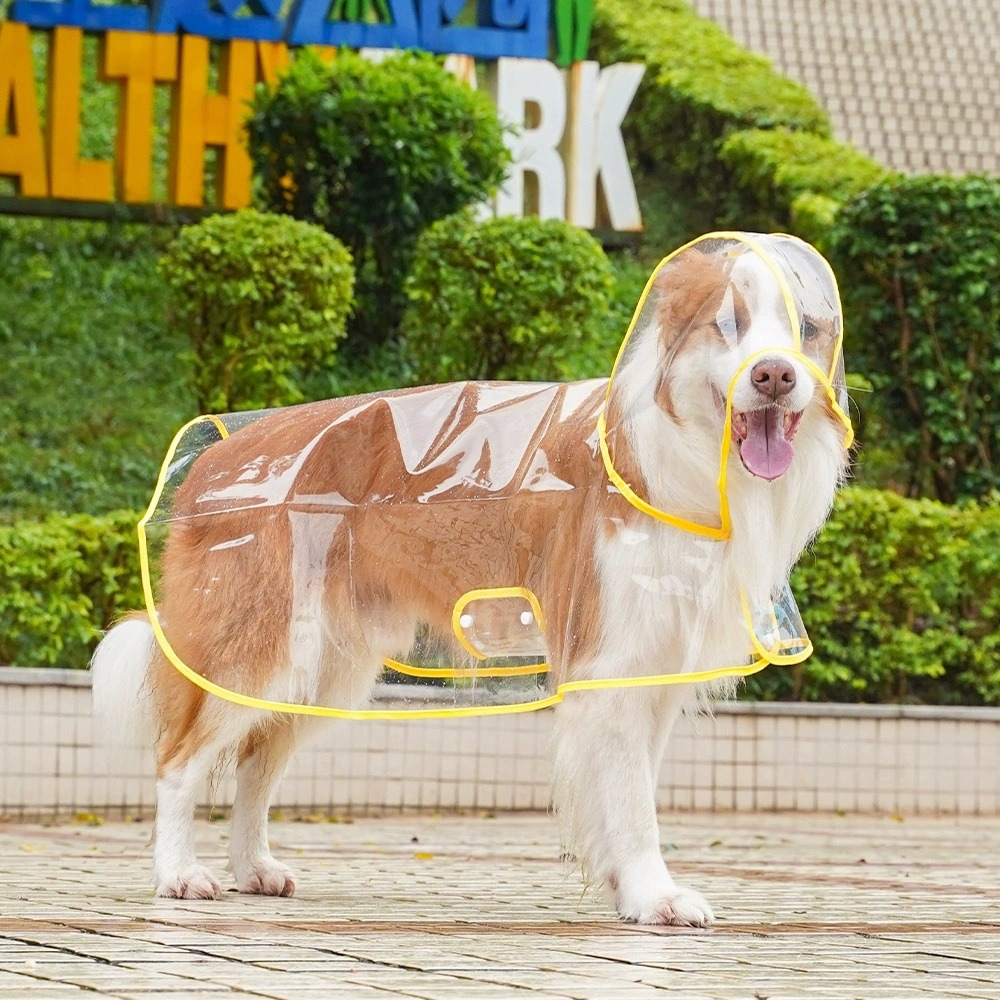 Прозрачный дождевик для собак, – обзор и цена Dog Raincoat